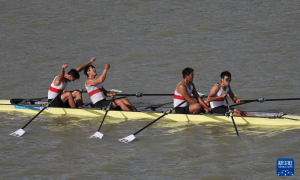 十五运会开幕式后首金出炉 男子四人双桨江苏队夺冠军